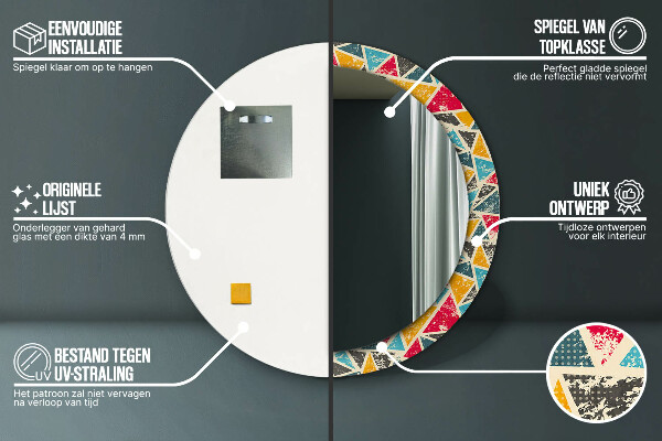 Circle decorative mirror Retro composition