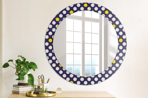 Ornate framed mirror Retro dots