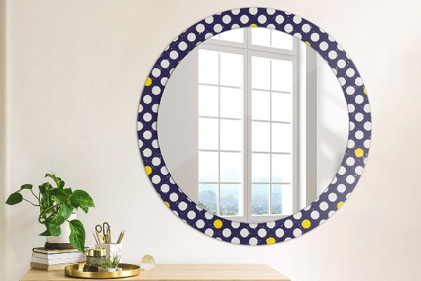 Ornate framed mirror Retro dots