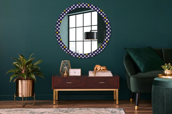 Ornate framed mirror Retro dots