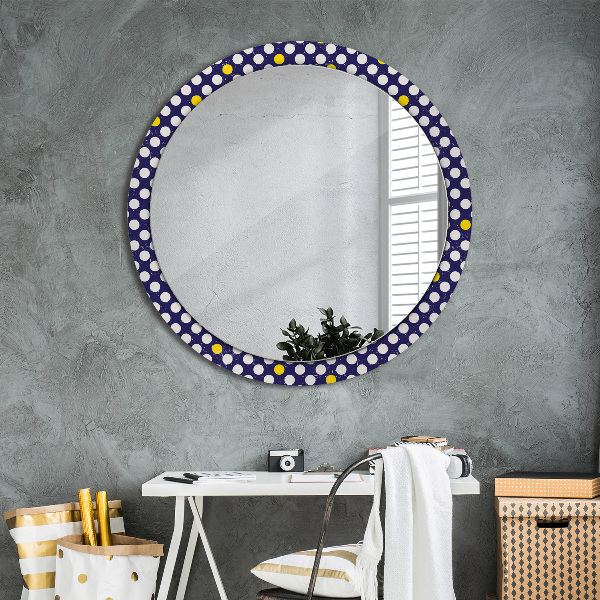 Ornate framed mirror Retro dots