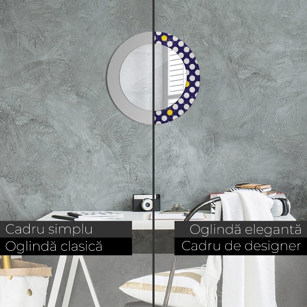 Ornate framed mirror Retro dots
