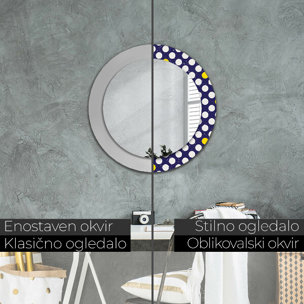 Ornate framed mirror Retro dots