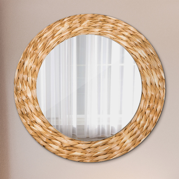 Ornate framed mirror Reed texture