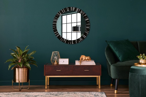Round wall mirror design Radiant composition