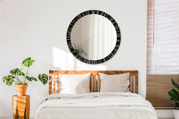 Round wall mirror design Radiant composition