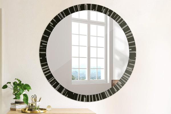 Round wall mirror design Radiant composition