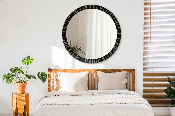 Round wall mirror design Radiant composition