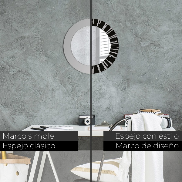 Round wall mirror design Radiant composition