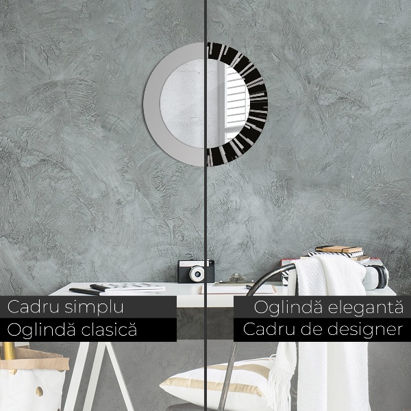 Round wall mirror design Radiant composition