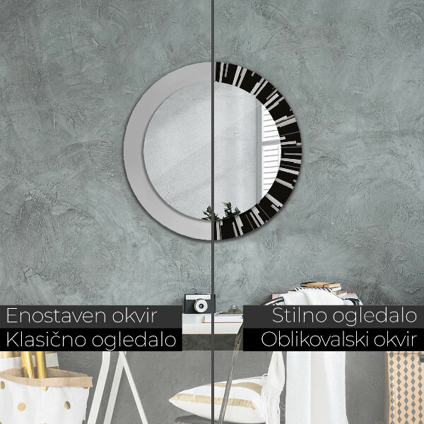 Round wall mirror design Radiant composition