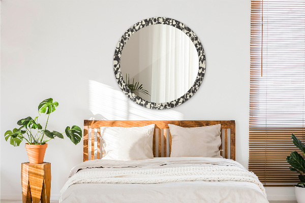 Circle decorative mirror Abstract typography