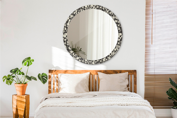 Circle decorative mirror Abstract typography