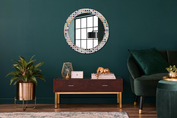 Round printed mirror Seamless multicolor