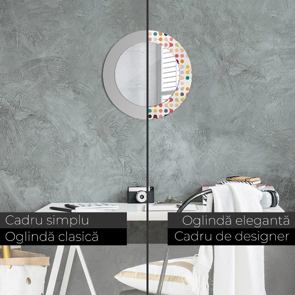 Round printed mirror Seamless multicolor