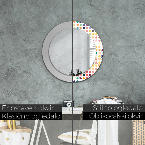 Round printed mirror Seamless multicolor