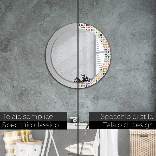 Round printed mirror Seamless multicolor