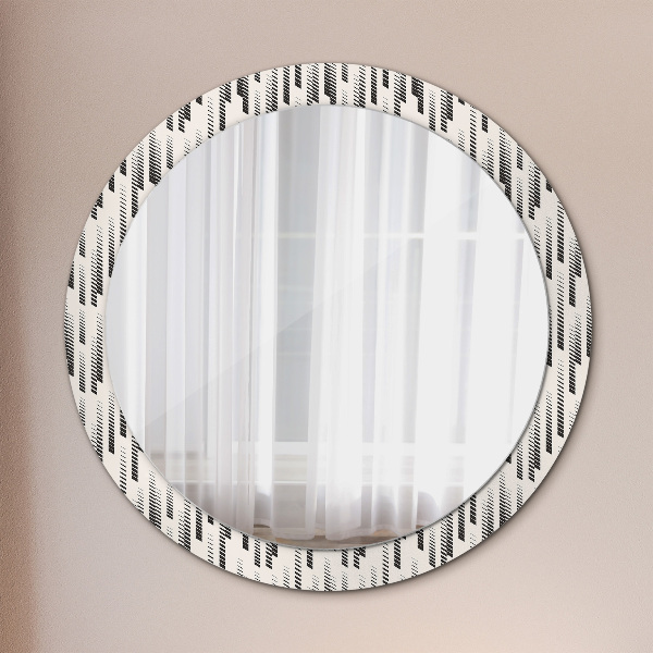 Round decorative mirror Striped pattern