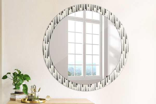 Round decorative mirror Striped pattern