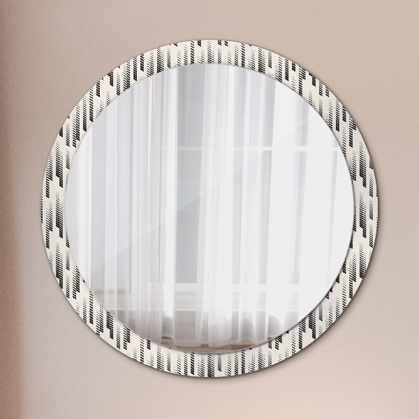 Round decorative mirror Striped pattern