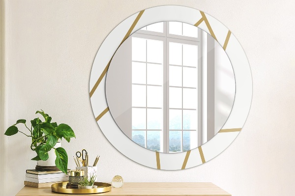 Round wall mirror design Linear composition