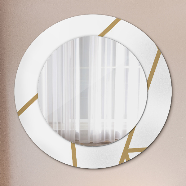 Round wall mirror design Linear composition