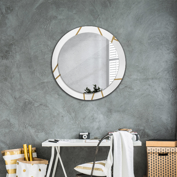 Round wall mirror design Linear composition