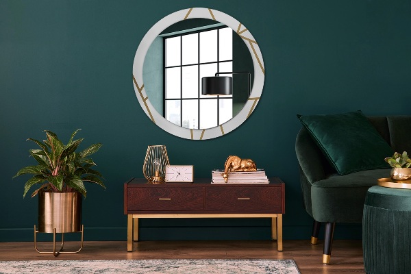 Round wall mirror design Linear composition