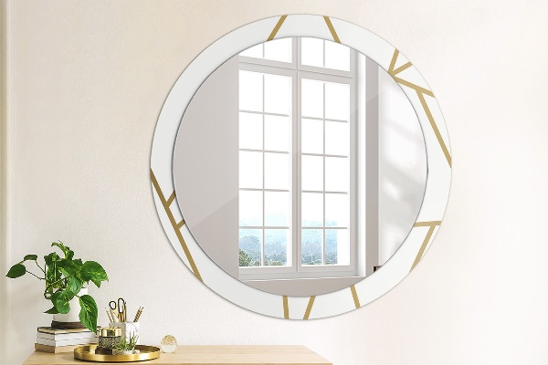 Round wall mirror design Linear composition