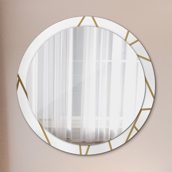 Round wall mirror design Linear composition