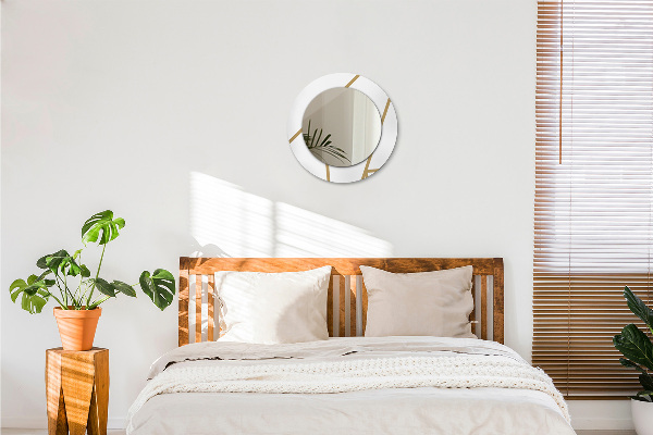 Round wall mirror design Linear composition