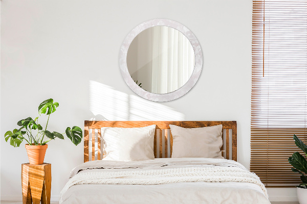 Round wall mirror decor Delicate roccoco texture