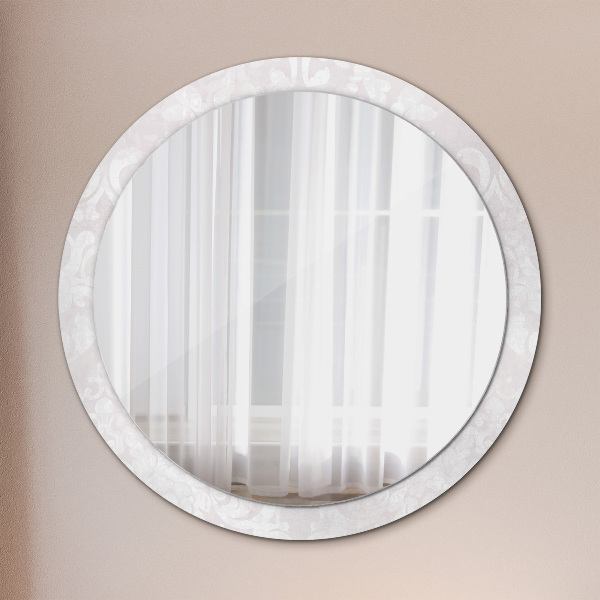 Round wall mirror decor Delicate roccoco texture