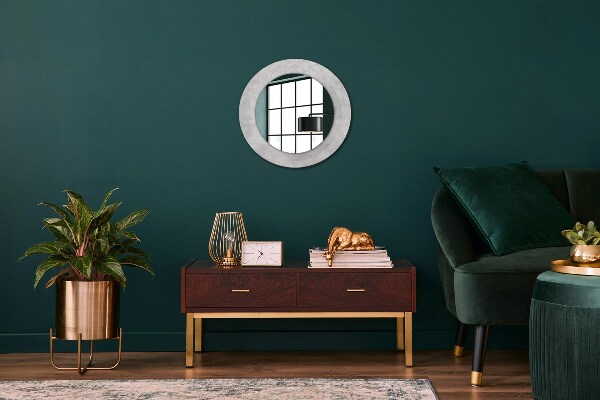 Round wall mirror decor Delicate roccoco texture