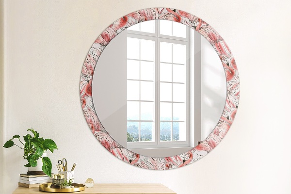Round wall mirror design Flaming pattern