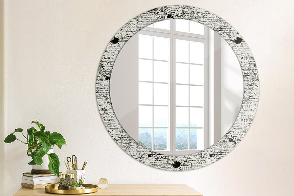 Round printed mirror Template