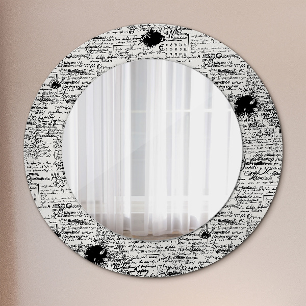 Round printed mirror Template