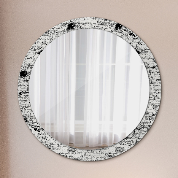 Round printed mirror Template