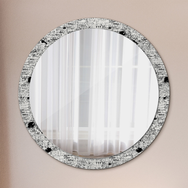 Round printed mirror Template
