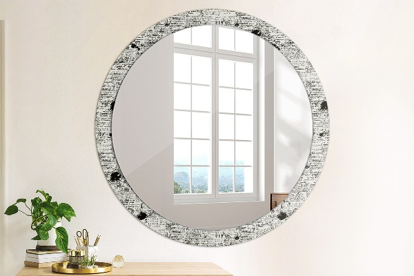 Round printed mirror Template