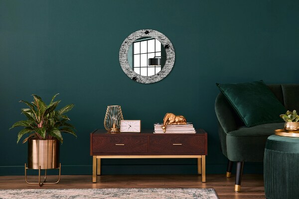 Round printed mirror Template