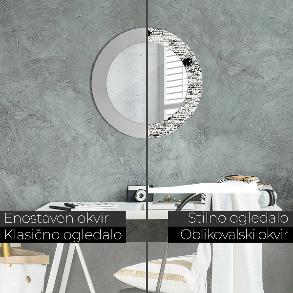 Round printed mirror Template