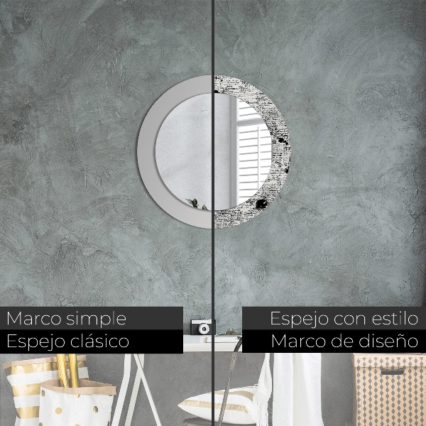 Round printed mirror Template