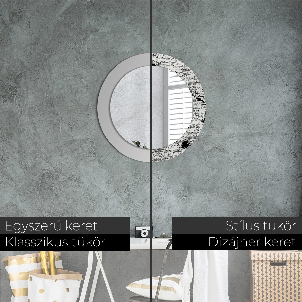 Round printed mirror Template