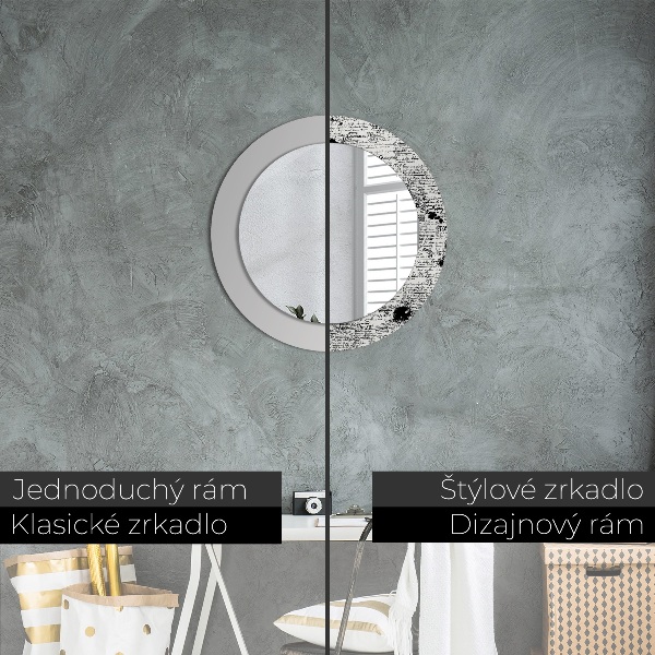 Round printed mirror Template