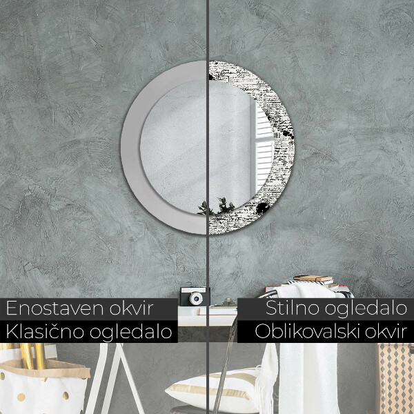 Round printed mirror Template