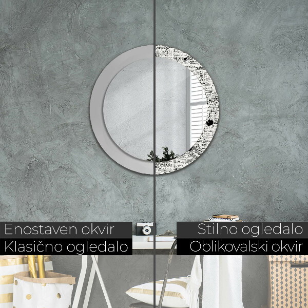 Round printed mirror Template