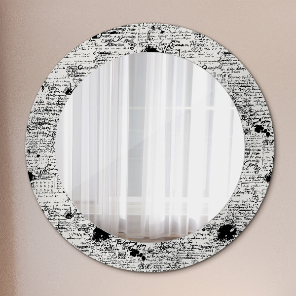 Round printed mirror Template