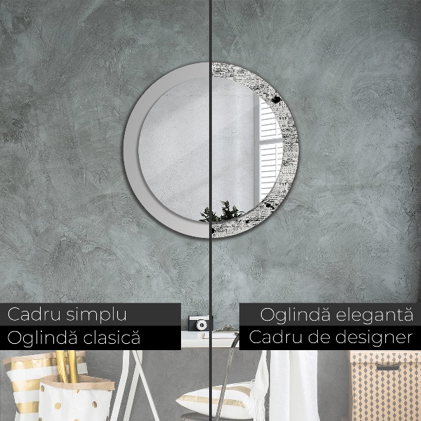Round printed mirror Template