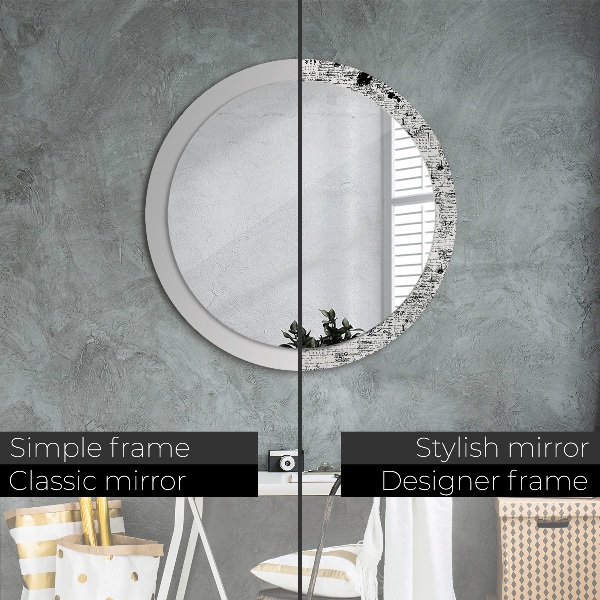 Round printed mirror Template
